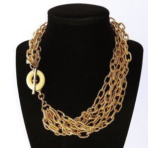 Vintage Gold Plated Torsade Chain - Chunky Necklace